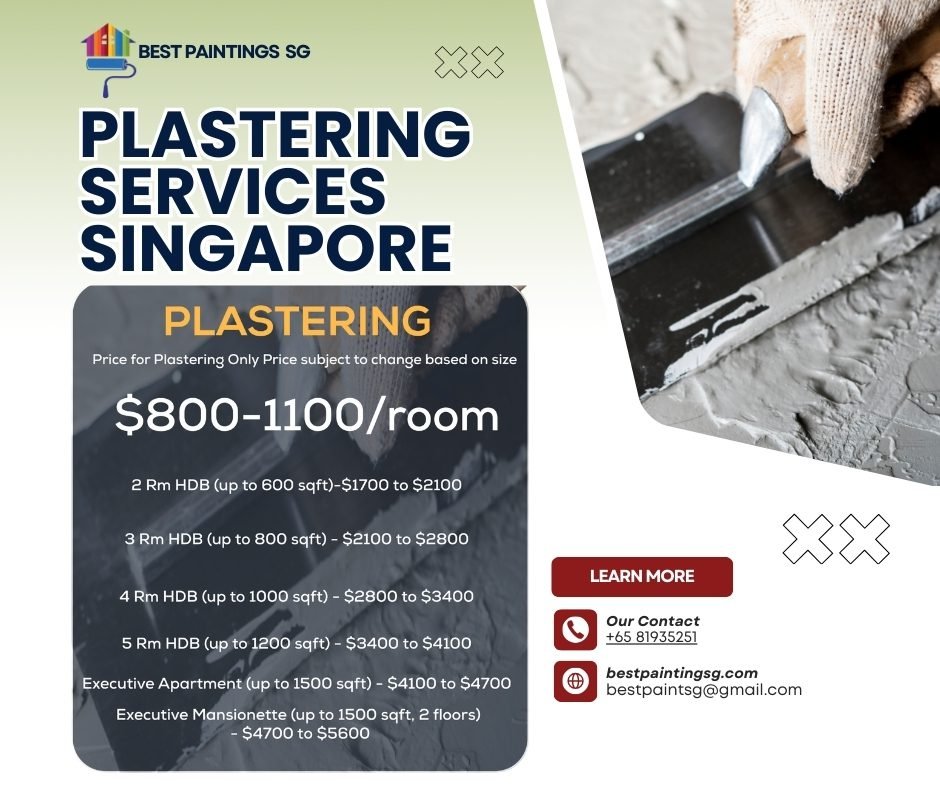 Plastering Services Singapore Price List